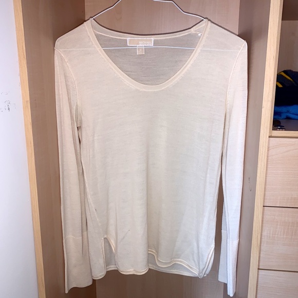Cream Longsleeve Michael Kors Top - Picture 6 of 7
